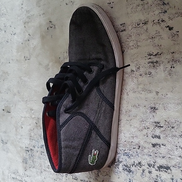 Men's grey Lacoste canvas shoes - Picture 1 of 8